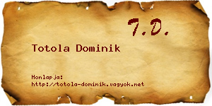 Totola Dominik névjegykártya